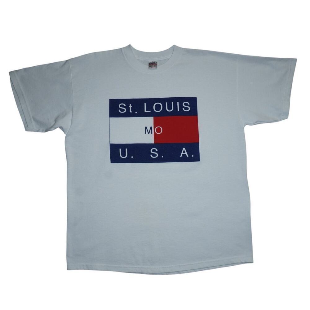 Vintage 90s St. Louis MO USA T-Shirt Brooks Heavyweight Made in Mexico Tee L